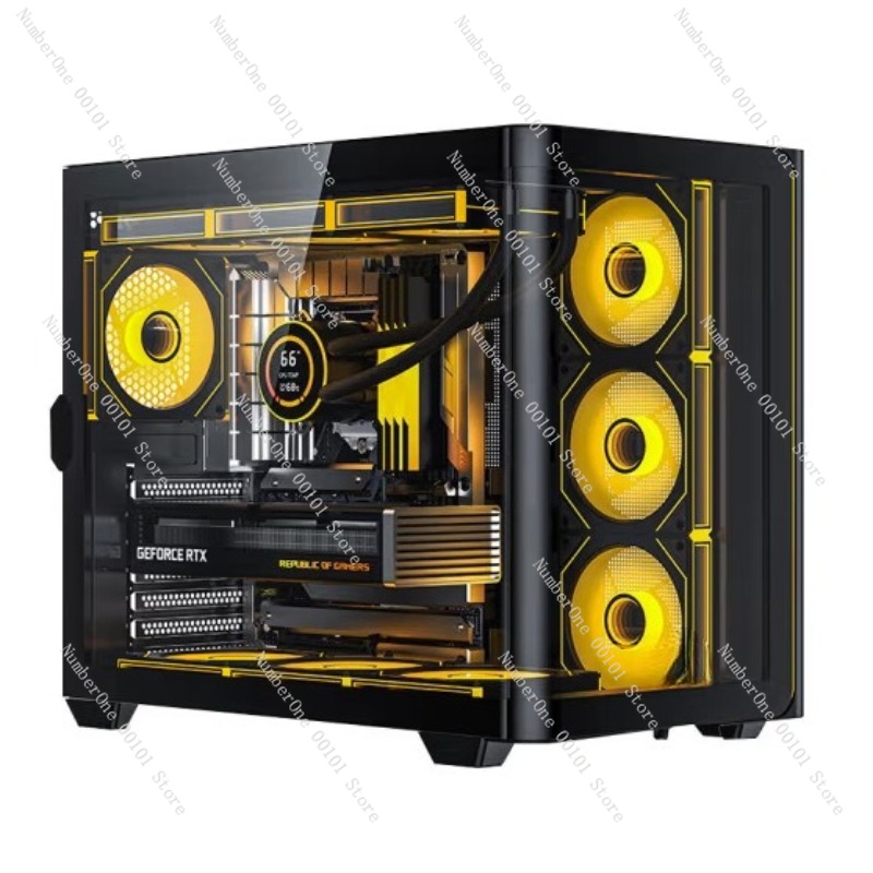 Panoramic Curved Glass Desktop - Atx Case ulasan dan harga