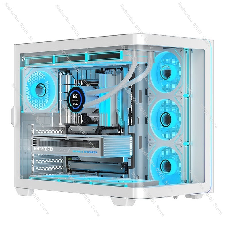 Panoramic Curved Glass Desktop - Atx Case ulasan dan harga